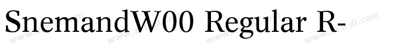 SnemandW00 Regular R字体转换
